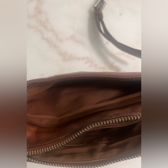 Fossil Soft Tan Leather Toaster Adjustable Strap Crossbody Bag Handbag Purse - Picture 10 of 14